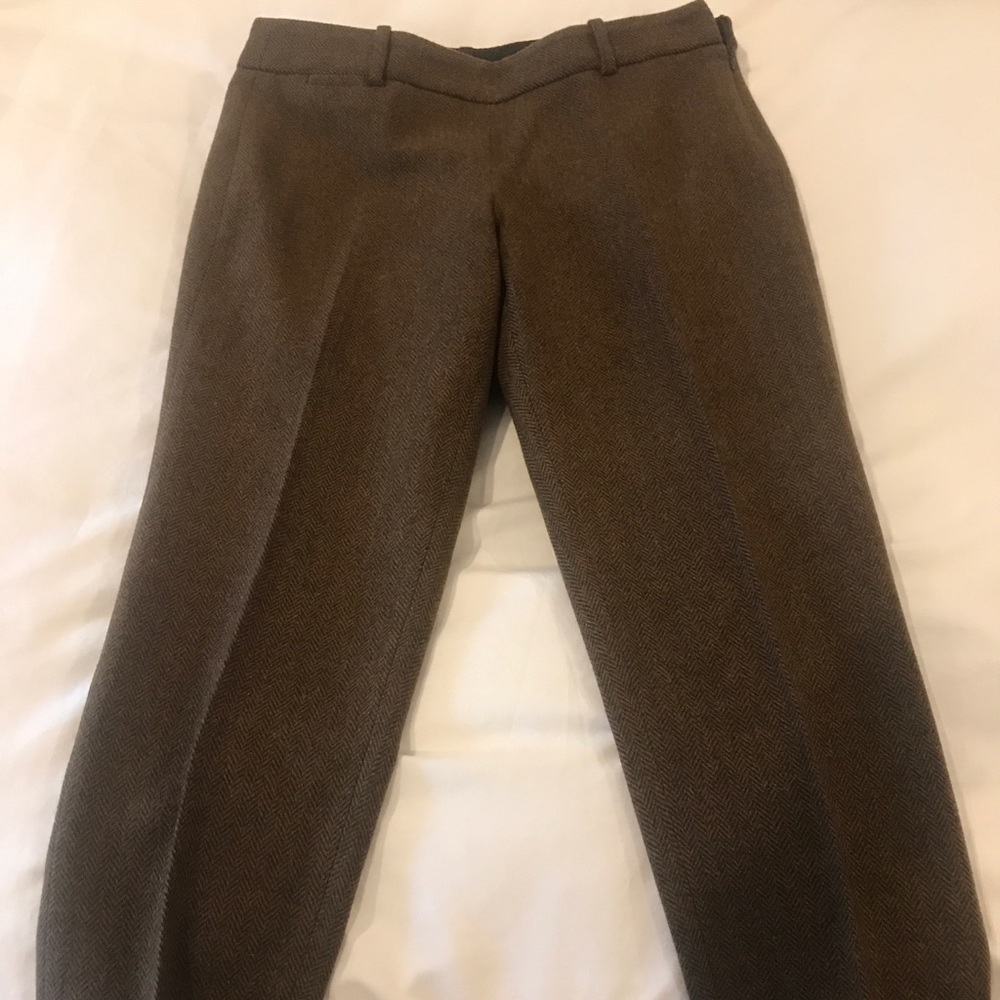 J Crew Minnie Rustic brown houndstooth pants